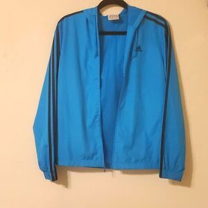 Addidas Windbreaker | Blue Jacket Women's Size Small